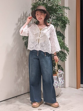 「アイテム（帽子）」を使った、kanakoさん（レディース・157cm・30代）の春コーディネート