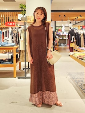 「アイテム（ワンピース）」を使った、kanakoさん（レディース・157cm・30代）の夏コーディネート