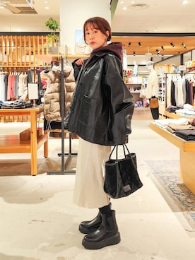 「アイテム（その他アウター）」を使った、kanakoさん（レディース・157cm・30代）の秋コーディネート