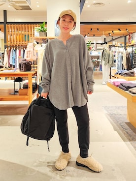 「HEREIAM（ヘレイアム）のアイテム」を使った、kanakoさん（レディース・157cm）の秋コーディネート