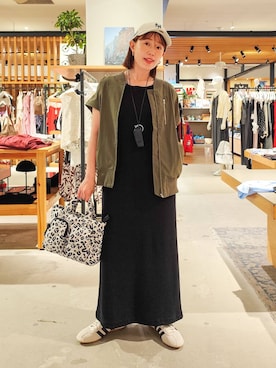 「BAYFLOW（ベイフロー）のアイテム」を使った、kanakoさん（レディース・157cm）の夏コーディネート