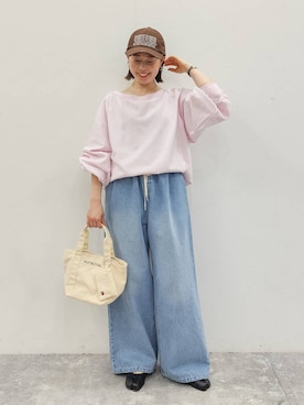 「FRUIT OF THE LOOM（フルーツオブザルーム）のアイテム」を使った、kanakoさん（レディース・157cm）の冬コーディネート