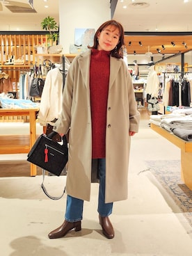 「アイテム（チュニック）」を使った、kanakoさん（レディース・157cm）の冬コーディネート