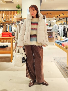 「クリスマス」｜「アイテム（ジャケット/アウター）」を使った、kanakoさん（レディース・157cm）の冬コーディネート