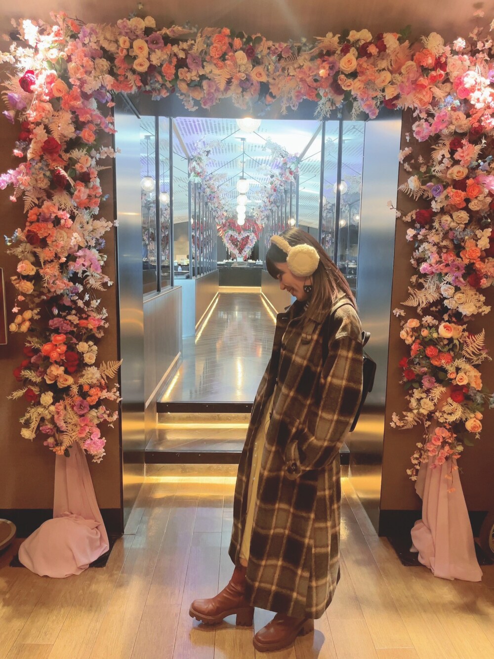 「今日のコーデ、チビーズ✳︎、休日スタイル、154cm」｜「w closetのエコウールロングコート（チェスターコート、その他）」を使った、おぜんさん（レディース・154cm）の冬コーディネートの1枚目の写真