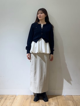 「SENSE OF PLACE by URBAN RESEARCH（センスオブプレイスバイアーバンリサーチ）のアイテム（カーディガン/ボレロ）」を使った、riseさん（レディース・160cm）の秋コーディネート