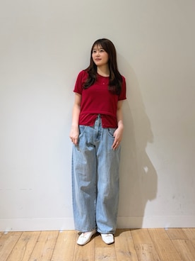 「SENSE OF PLACE by URBAN RESEARCH（センスオブプレイスバイアーバンリサーチ）の『抗菌』スクエアカットフラットシューズ（その他シューズ、ブラック系）」を使った、riseさん（レディース・160cm）の春コーディネート