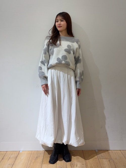 ヴィンテージフラワージャガードニットセットアップ フラワージャガードニット（ニット/セーター）｜SENSE OF PLACE by