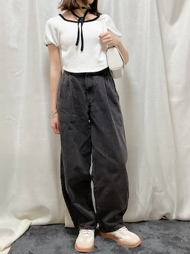 「ECREL（エクレール）のアイテム」を使った、Shikaさん（レディース・153cm）の秋コーディネート