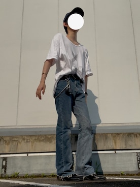 「NOWLE（ノウル）のアイテム」を使った、ろっきーさん（メンズ・173cm）の夏コーディネート