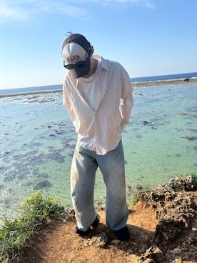 「アイテム（デニムパンツ）」を使った、ryou2211さん（メンズ・187cm）の秋コーディネート