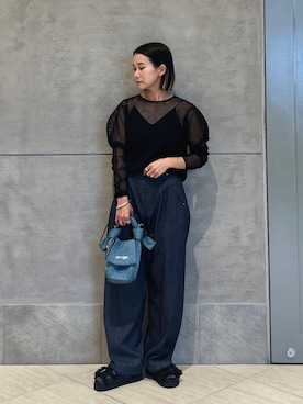 「ASTRAET（アストラット）のアイテム（パンツ）」を使った、Kanae Nagahataさん（レディース・159cm）の夏コーディネート
