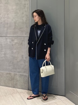 「BLANC..（ブラン）のアイテム」を使った、Kanae Nagahataさん（レディース・159cm）の春コーディネート