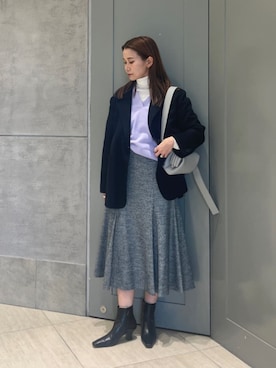 「OSOI（オソイ）のアイテム」を使った、Kanae Nagahataさん（レディース・159cm）の冬コーディネート