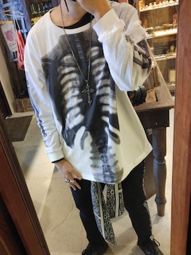 「NO ID.（ノーアイディ）のアイテム（アクセサリー）」を使った、black🏴‍☠️さん（メンズ・178cm）の冬コーディネート