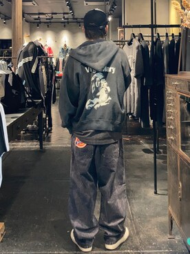 「アイテム（ライダースジャケット、その他）」を使った、utaさん（メンズ・168cm）の春コーディネート