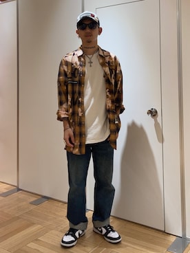 「1piu1uguale3 RELAX（ウノピュウノウグァーレトレリラックス）のアイテム（アンダーウェア）」を使った、utaさん（メンズ・168cm）の夏コーディネート