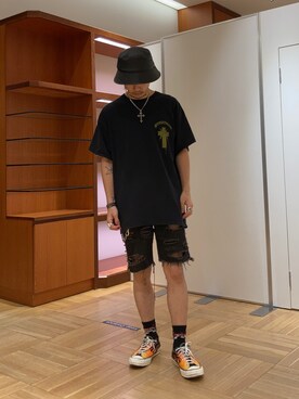 「1piu1uguale3 RELAX（ウノピュウノウグァーレトレリラックス）のアイテム（アンダーウェア）」を使った、utaさん（メンズ・168cm）の夏コーディネート