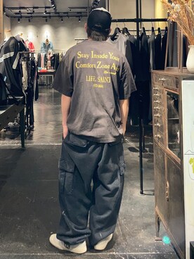 「アイテム（ライダースジャケット、その他）」を使った、utaさん（メンズ・168cm）の春コーディネート