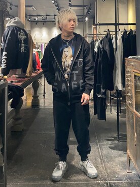 「ROYAL FLASH（ロイヤルフラッシュ）のアイテム（スニーカー）」を使った、utaさん（メンズ・168cm）の冬コーディネート