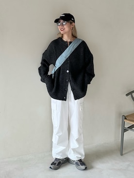 「feepur（フェピュール）のアイテム（カーゴパンツ）」を使った、YUKAさん（レディース・167cm）の秋コーディネート