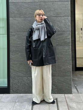 「LEMAIRE（ルメール）のアイテム」を使った、YUKAさん（レディース・167cm）の秋コーディネート