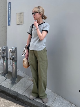 「BIRKENSTOCK（ビルケンシュトック）のアイテム」を使った、YUKAさん（レディース・167cm）の春コーディネート