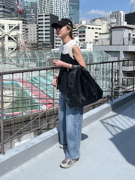 「LVEU.（ラブユ.）のアイテム」を使った、YUKAさん（レディース・167cm）の春コーディネート
