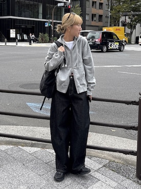 「アイテム（バックパック/リュック）」を使った、YUKAさん（レディース・167cm）の冬コーディネート