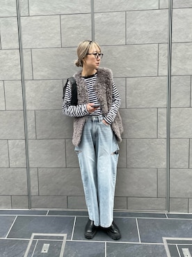 「Firsthand（ファーストハンド）のアイテム（ブーツ）」を使った、YUKAさん（レディース・167cm）の冬コーディネート