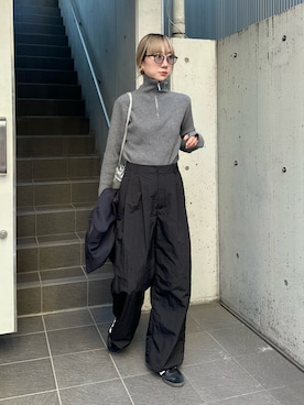 「アイテム（サングラス）」を使った、YUKAさん（レディース・167cm）の秋コーディネート