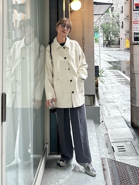 「feepur（フェピュール）のアイテム（その他アウター）」を使った、YUKAさん（レディース・167cm）の秋コーディネート