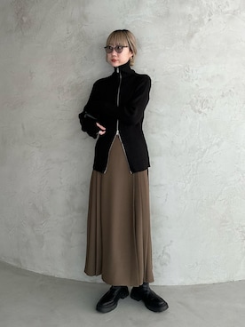 「Firsthand（ファーストハンド）のアイテム（ブーツ）」を使った、YUKAさん（レディース・167cm）の秋コーディネート