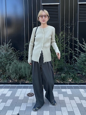 「feepur（フェピュール）のアイテム（スラックス）」を使った、YUKAさん（レディース・167cm）の冬コーディネート