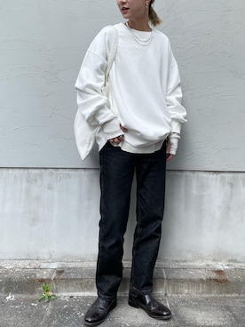 「feepur（フェピュール）のアイテム（スウェット）」を使った、YUKAさん（レディース・167cm）の冬コーディネート