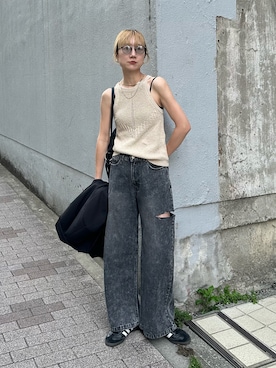 「ZARA（ザラ）のアイテム（テーラードジャケット）」を使った、YUKAさん（レディース・167cm）の春コーディネート