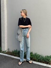 YANUK ガリャルダガランテ別注 ブーツカットデニムパンツ カットオフ