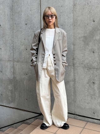 「feepur(フェピュール)のバレルレッグデニムパンツ(デニムパンツ)」を使った、YUKAさん(レディース・167cm)の春コーディネート