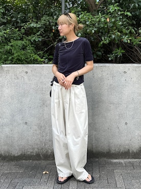 「OOFOS（ウーフォス）のアイテム」を使った、YUKAさん（骨格ウェーブ・レディース・167cm）の夏コーディネート