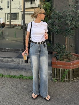 「TODAYFUL（トゥデイフル）のアイテム」を使った、YUKAさん（レディース・167cm）の夏コーディネート