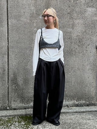「feepur(フェピュール)のフライスコンパクトロンT(Tシャツ/カットソー)」を使った、YUKAさん(レディース・167cm)の秋コーディネート