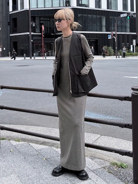 「アイテム（トップス）」を使った、YUKAさん（レディース・167cm）の春コーディネート