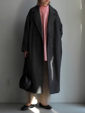 「feepur（フェピュール）のアイテム（チェスターコート）」を使った、YUKAさん（レディース・167cm）の秋コーディネート
