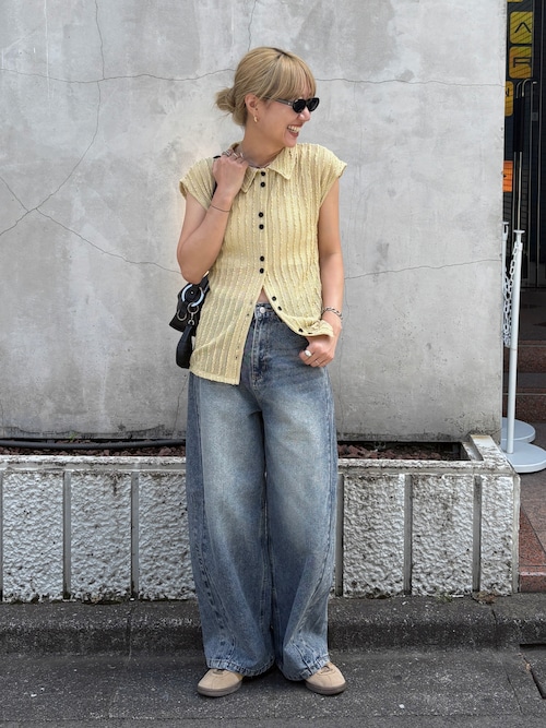 バレルレッグデニムパンツ