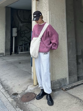 「feepur（フェピュール）のアイテム（スウェットパンツ）」を使った、YUKAさん（レディース・167cm）の秋コーディネート
