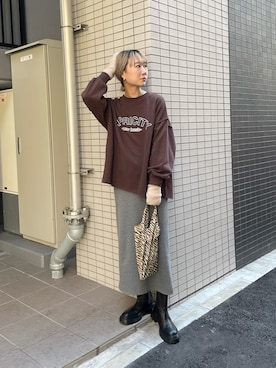 「Firsthand（ファーストハンド）のアイテム（ブーツ）」を使った、YUKAさん（レディース・167cm）の秋コーディネート