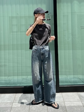 「H&M（エイチ・アンド・エム）のアイテム（ハンドバッグ）」を使った、YUKAさん（レディース・167cm）の夏コーディネート