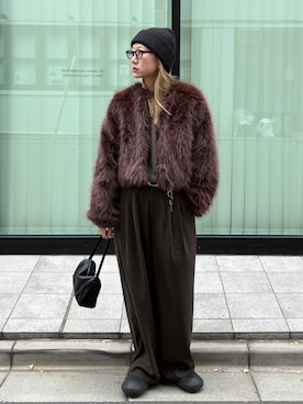 「アイテム（サンダル）」を使った、YUKAさん（レディース・167cm）の秋コーディネート