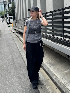 「アイテム（帽子）」を使った、YUKAさん（レディース・167cm）の秋コーディネート