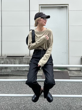 「feepur（フェピュール）のアイテム（Tシャツ/カットソー）」を使った、YUKAさん（レディース・167cm）の夏コーディネート